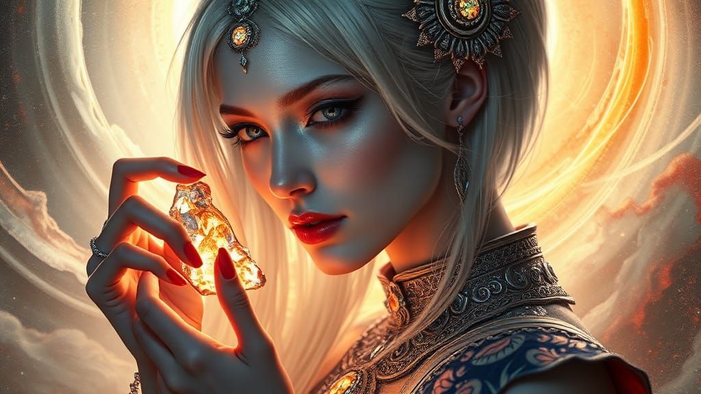 Alien Enchantress in Art Nouveau Style