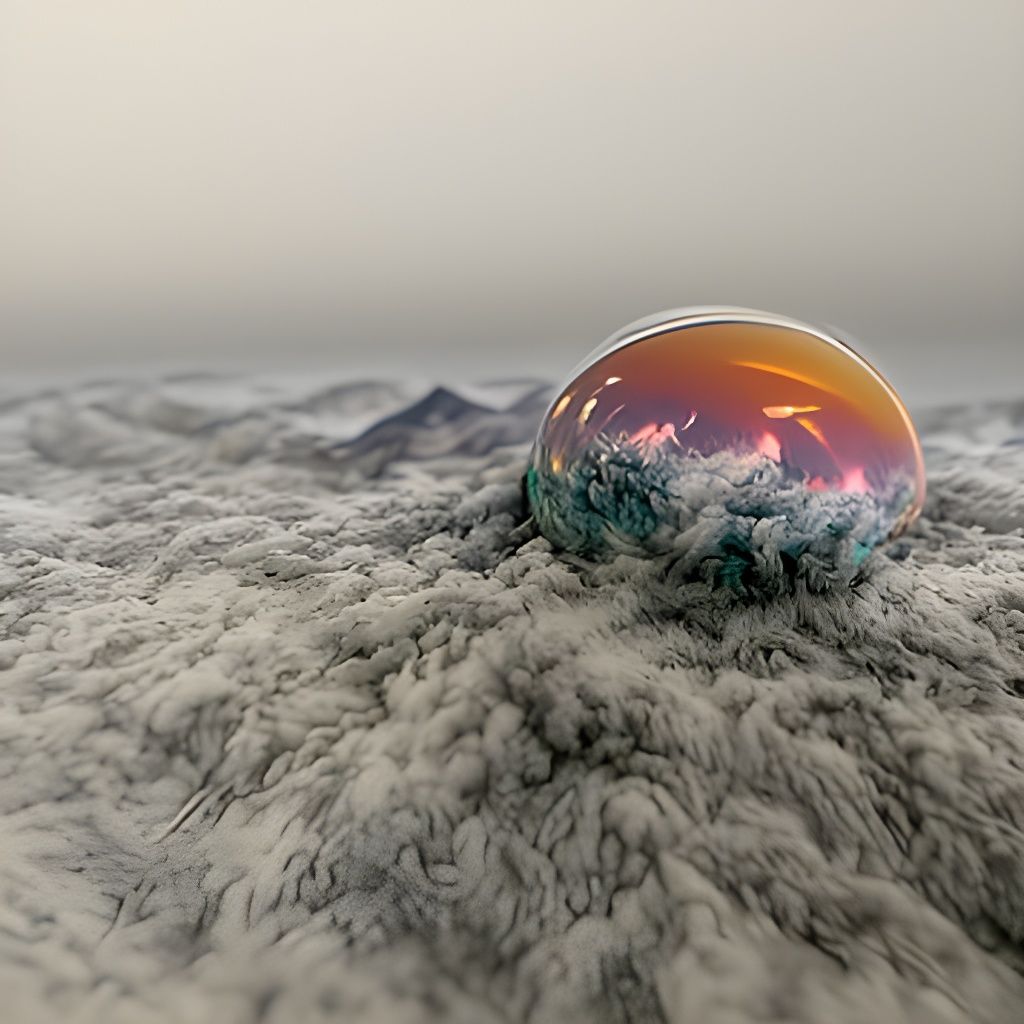 Glass Orb Landscape with Volumetric Lighting
