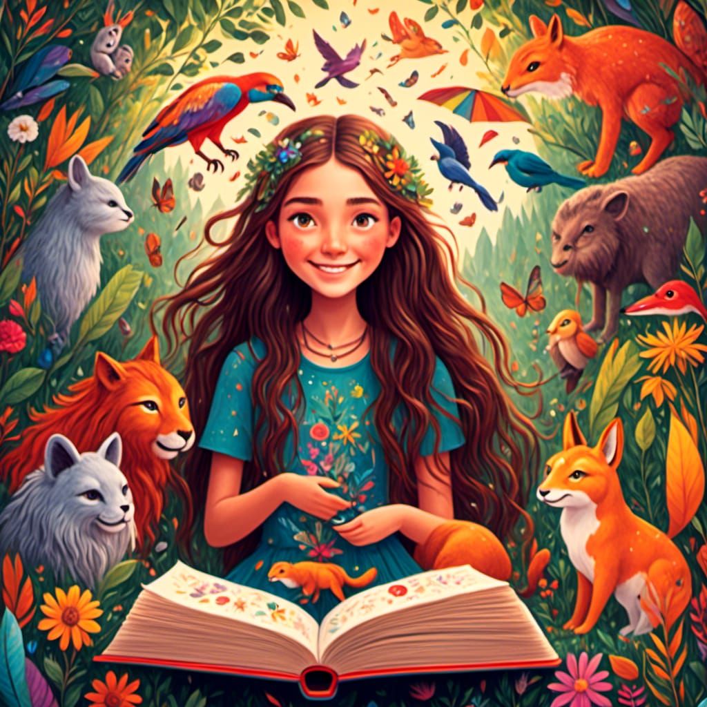 Colorful Book Cover Art: Emilia's Vibrant Adventures