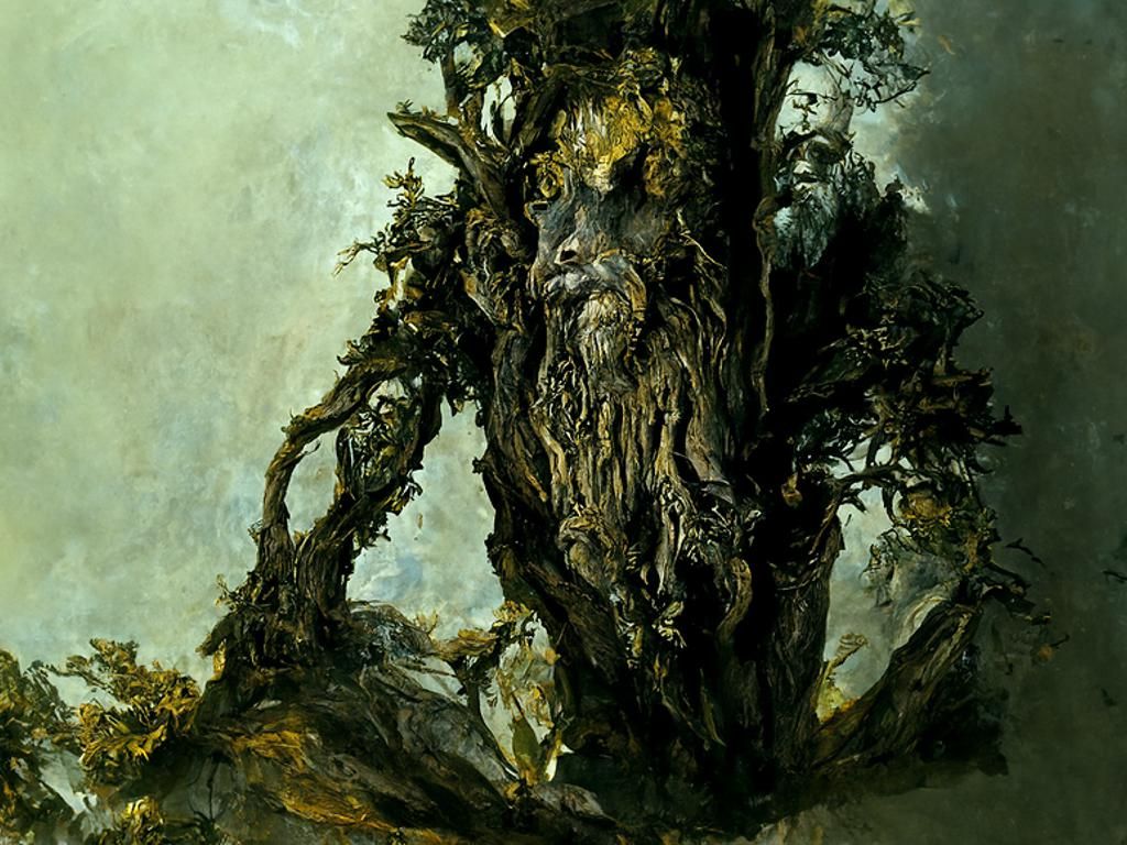 Treebeard in Fangorn Forest as Baroque Portrait