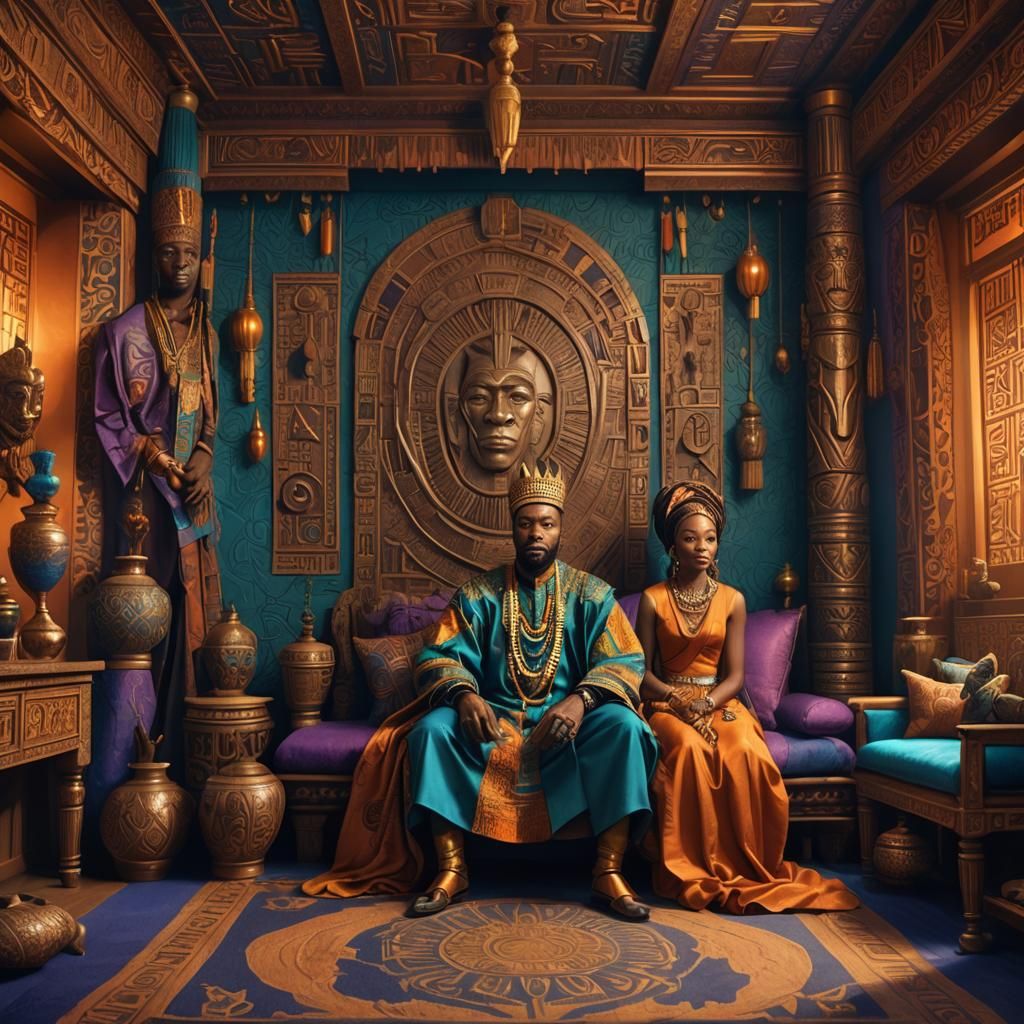 African King and Princess in Igbo Setting