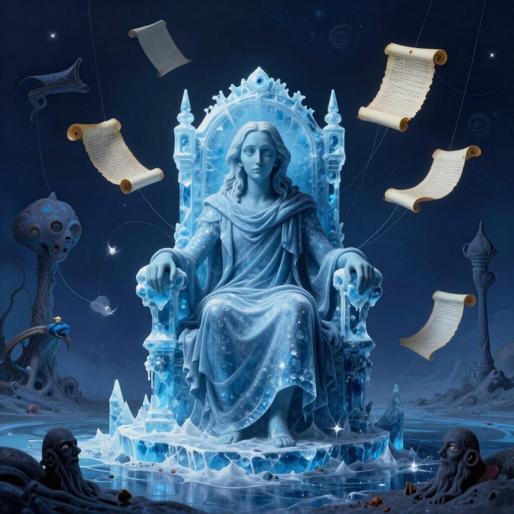 Spectral Philosopher Contemplates Eternity in Surreal Dreams...