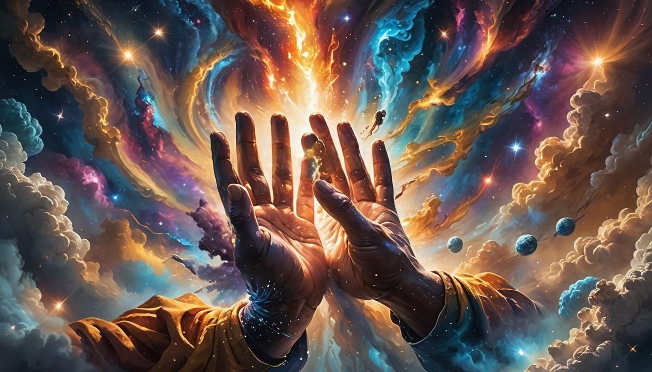 God creates the universe