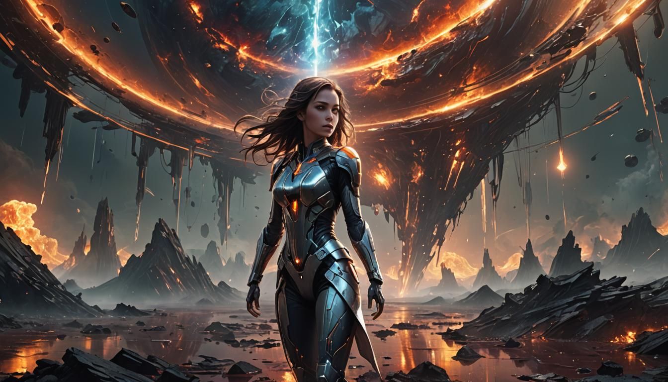 Earth Drowning: A Futuristic Translucent Planet Disaster