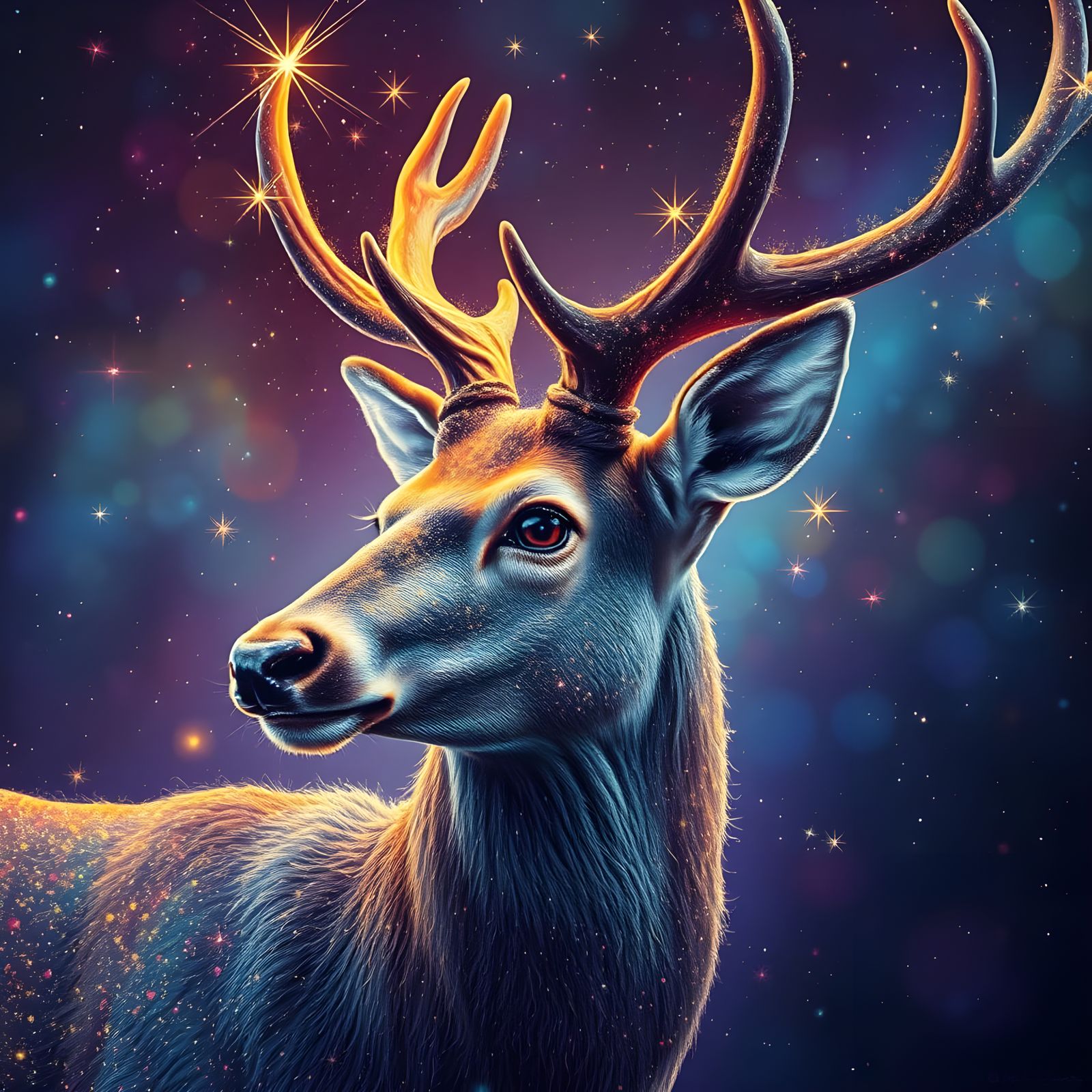 Stardust Deer Apparition in Dream World