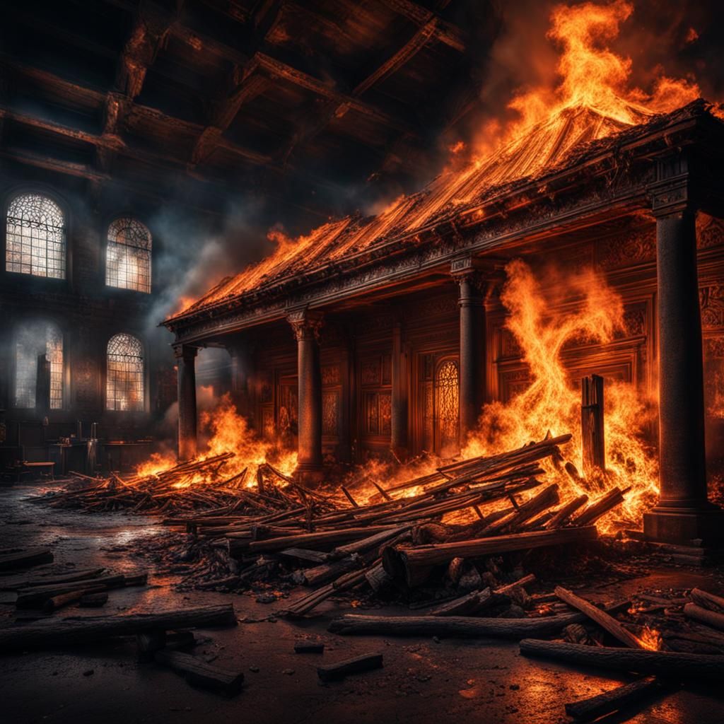 Hyperrealistic Fire with Intricate Details in HDR