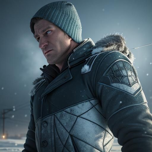 Russian Spider-Man Swings Through Winter Landscape