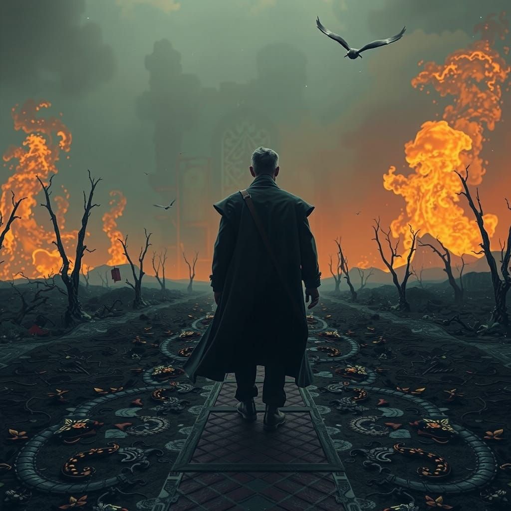 Mystical Gatekeeper in Ornate Robes