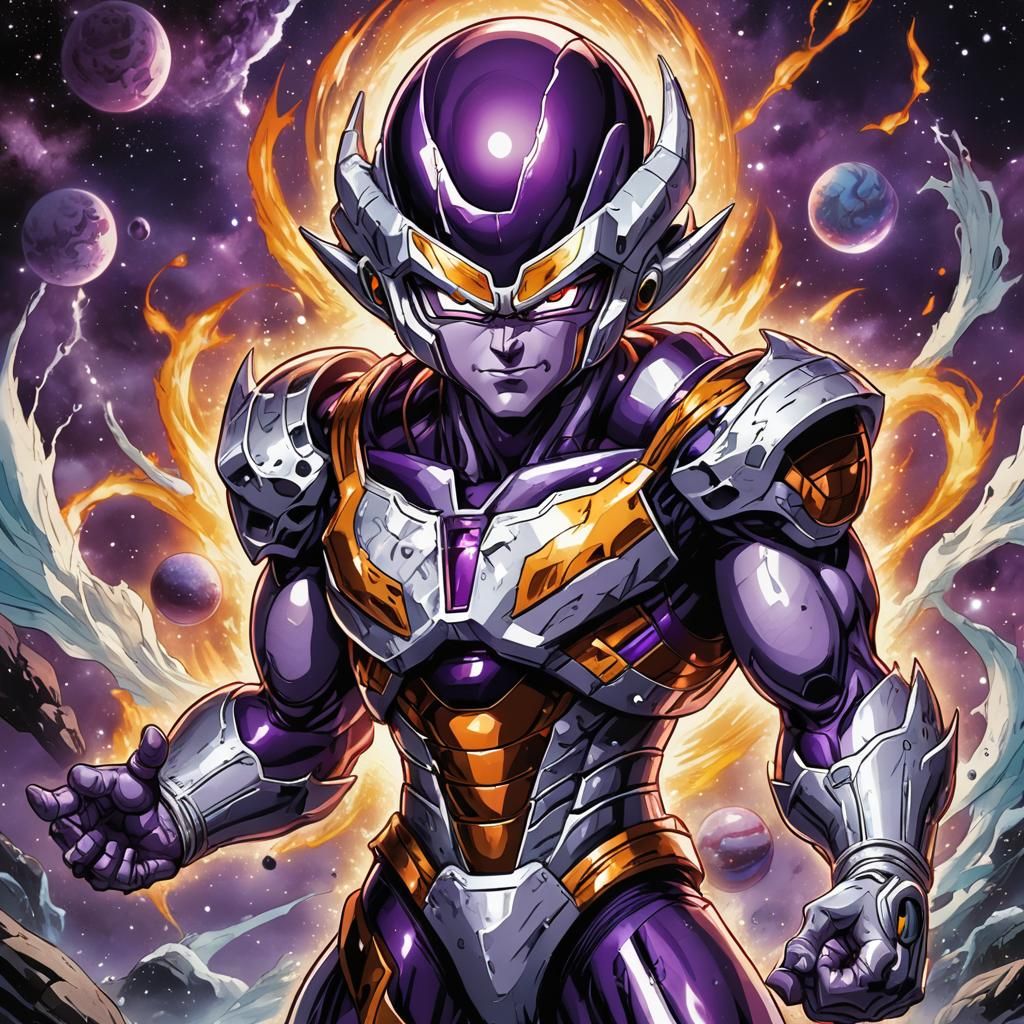 Frieza Comic Book Art in Brooks and Mumford Style