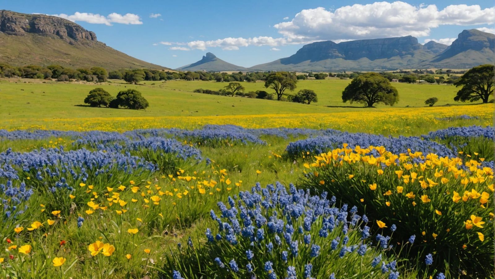 South African Spring Meadow in Bloom