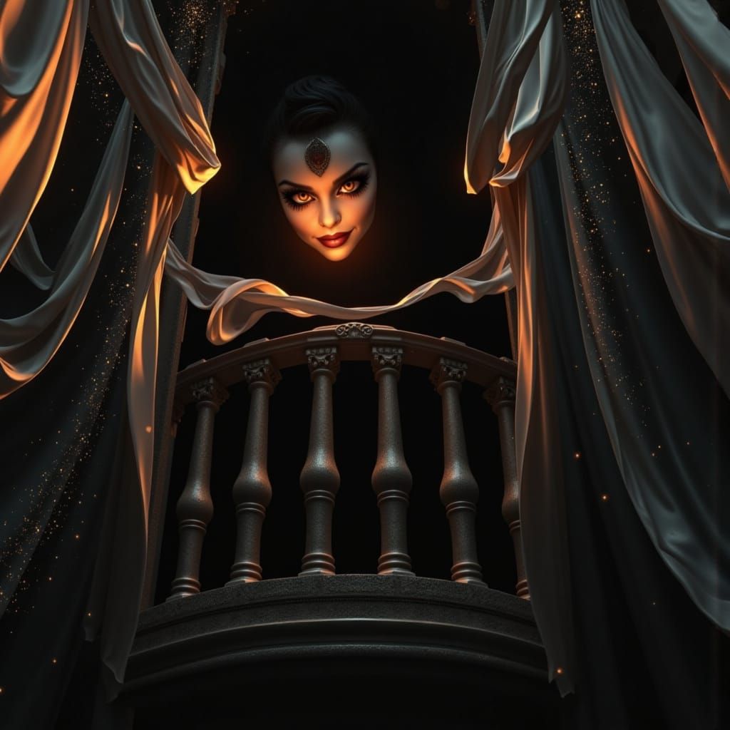 Gothic Pinup Goddess in Dark Glamour Style