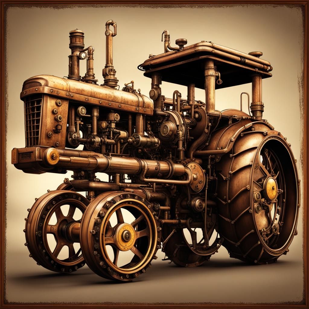 Steampunk Tractor Engine Design