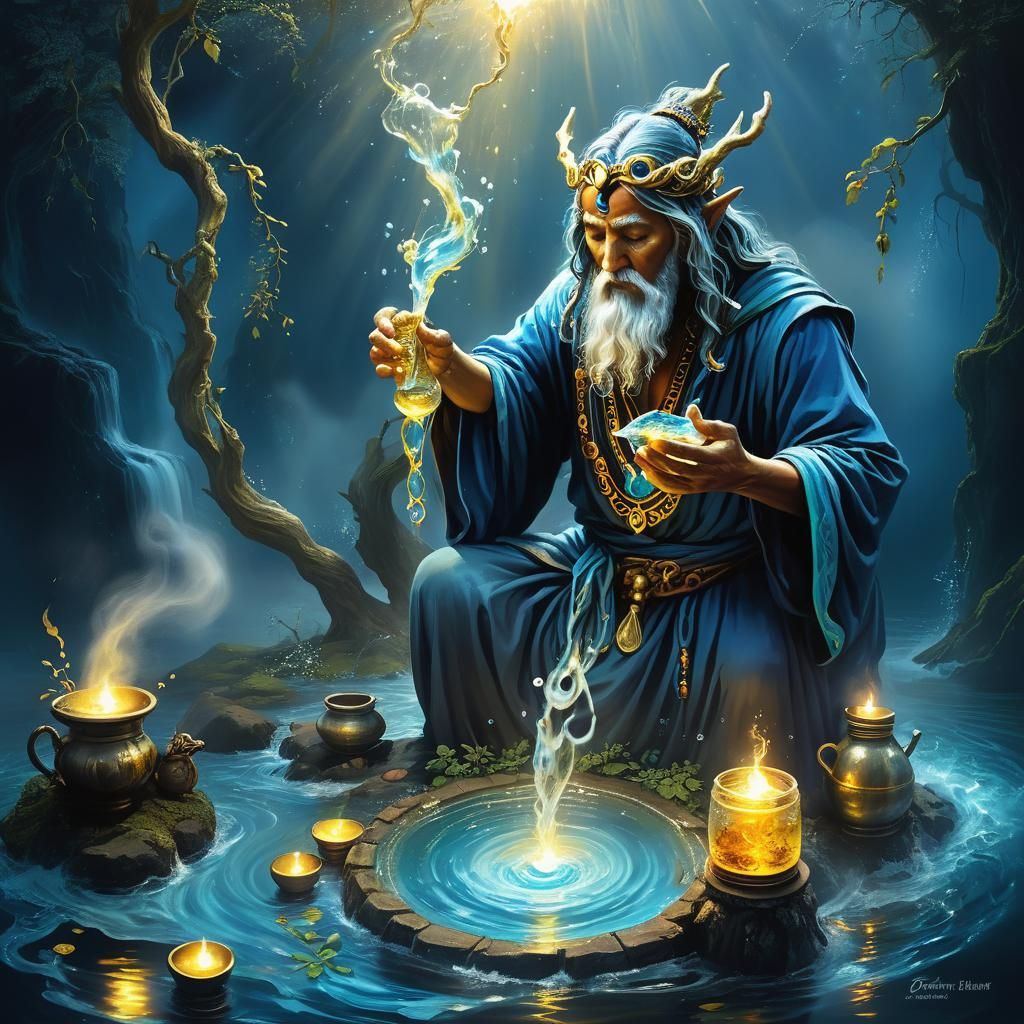 Ethereal Druid Elixir: A Dark Fantasy Concept