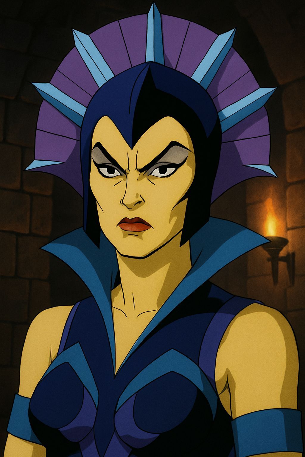 Evil-Lyn Villainous Portrait in Castle Setting
