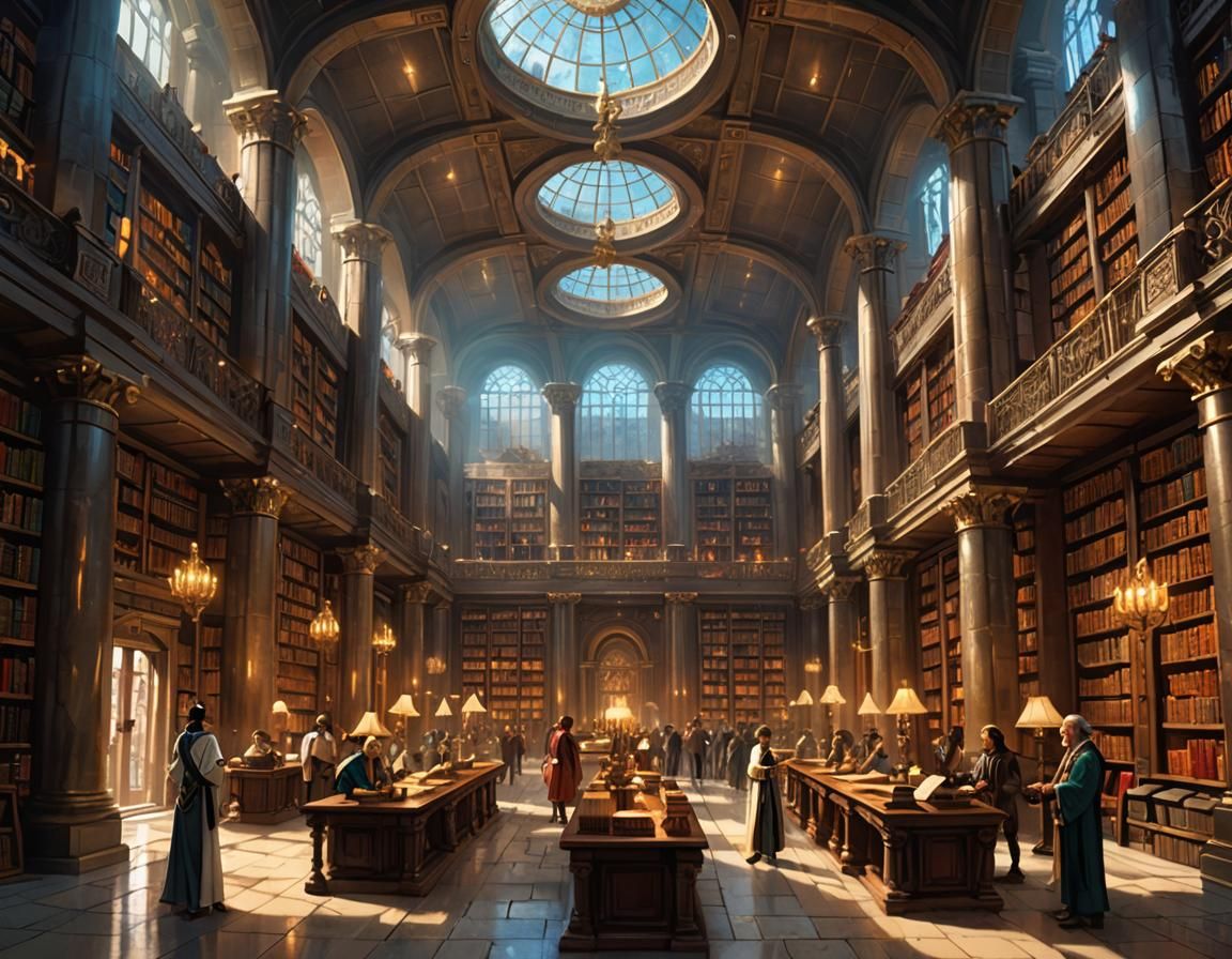 Inside an Atlantean library