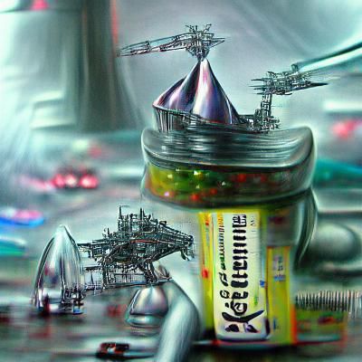 Futuristic Starship Journey Through Space