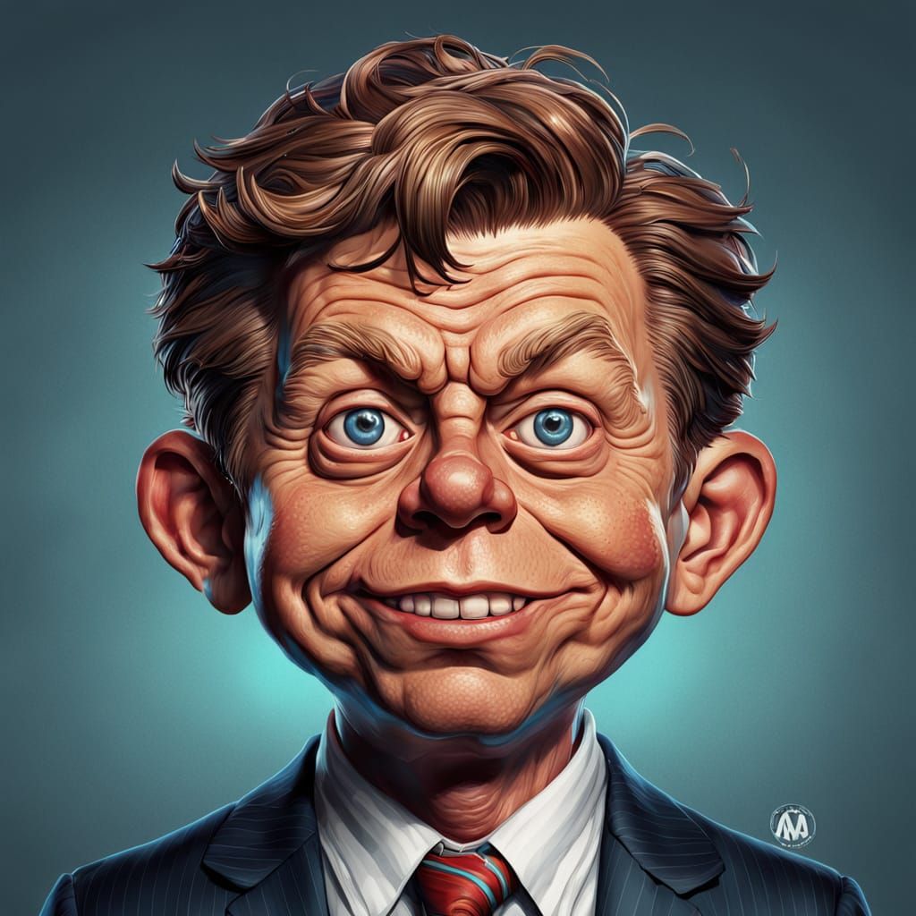 Alfred E. Neuman Portrait in Artstation Style
