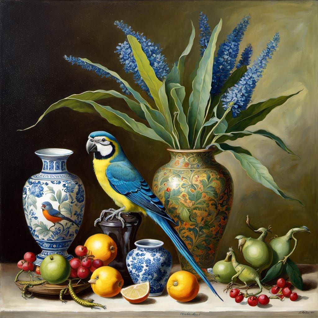Still life with Parrot