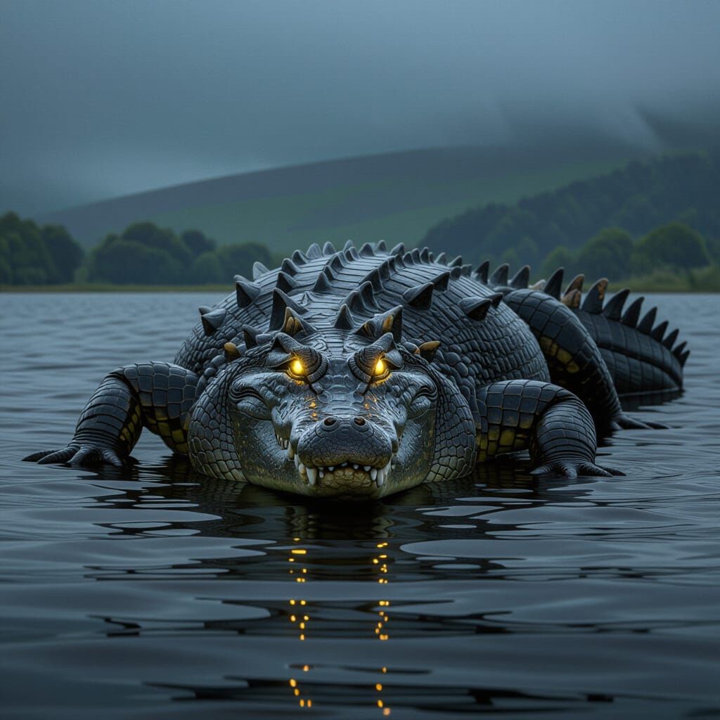 Mystical Crocodile-like Beast in Welsh Lake