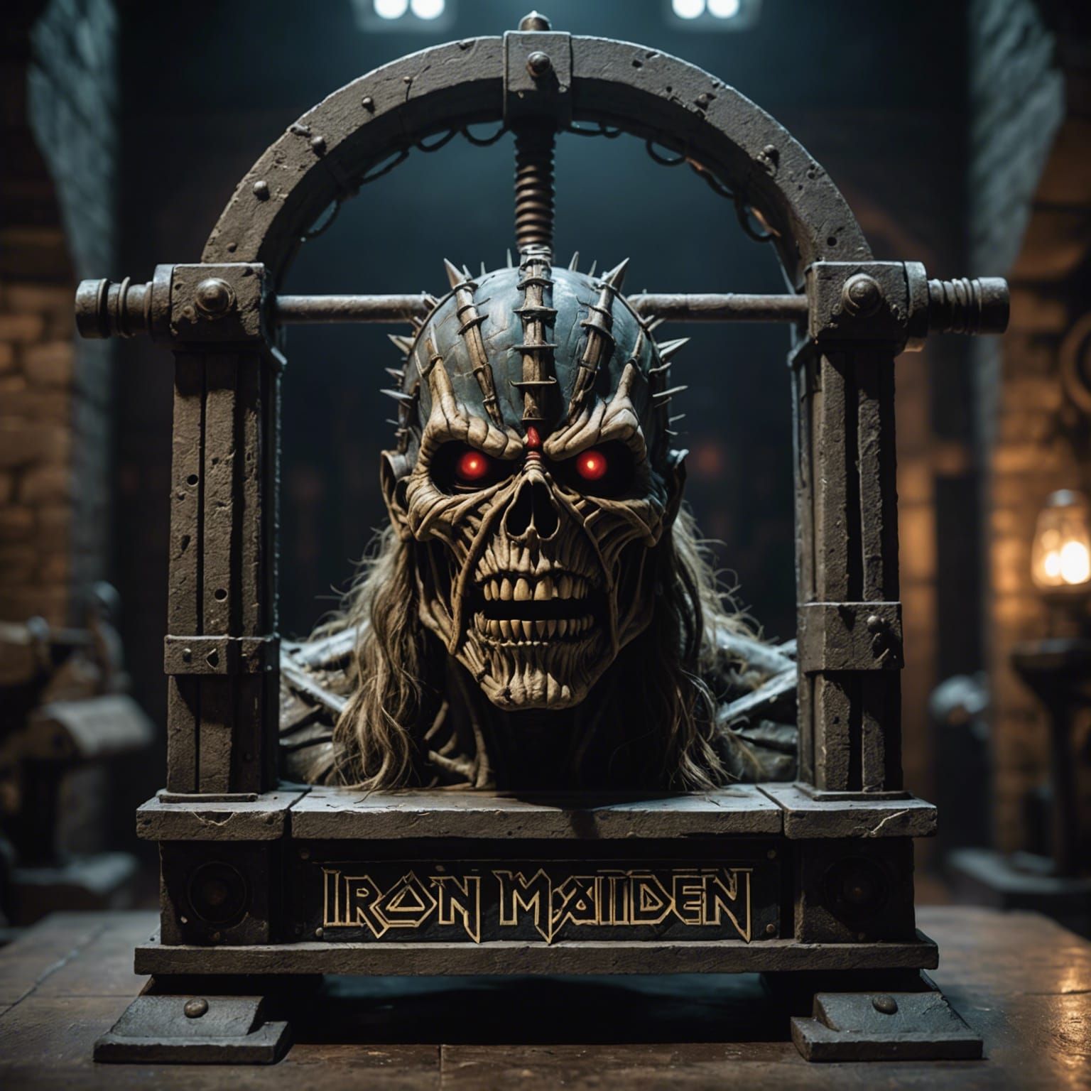Iconic Iron Maiden Torture Device in Dark Academia Style
