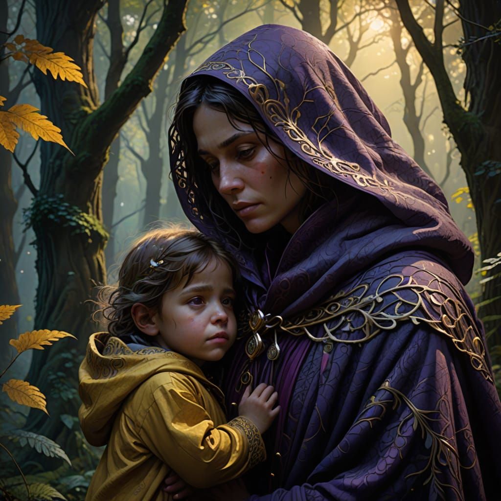 Motherly Love in Mystical Twilight