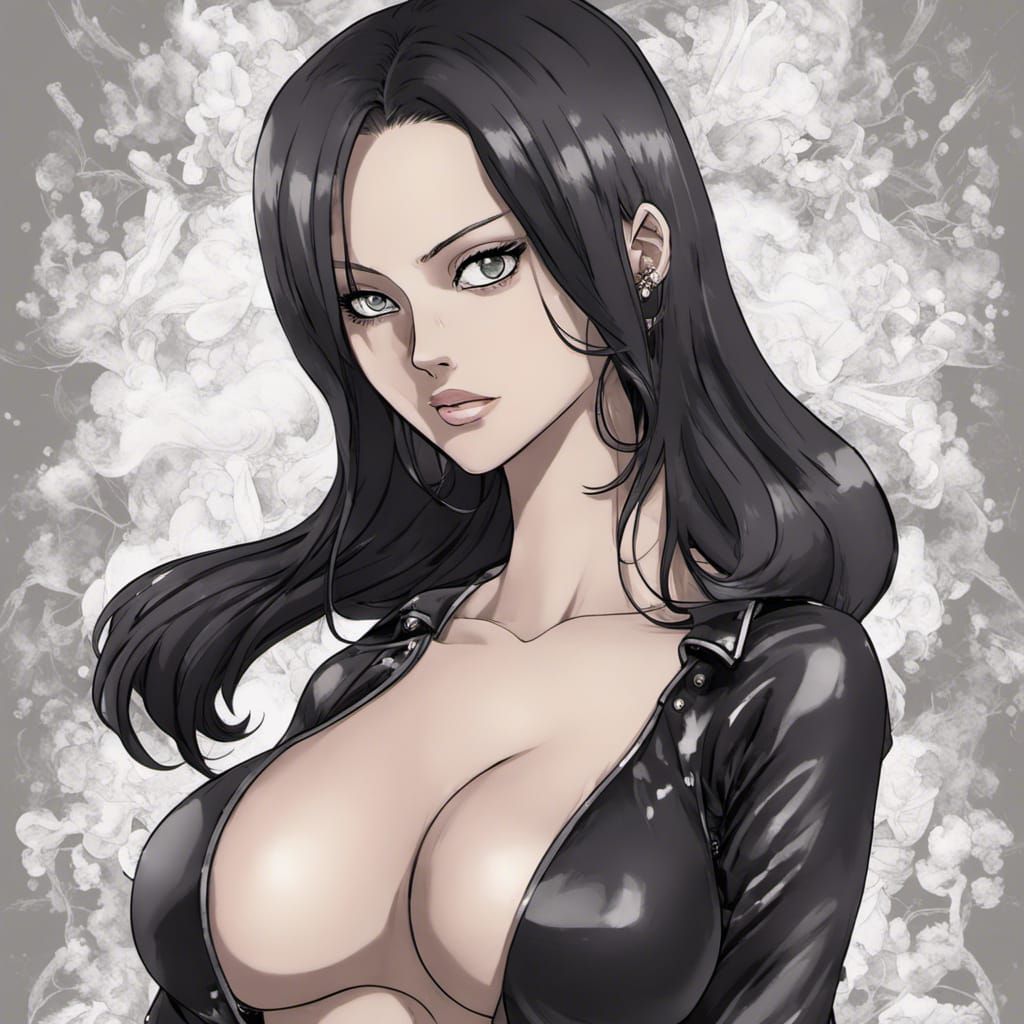 Nico Robin Portrait in Manhwa Anime Style