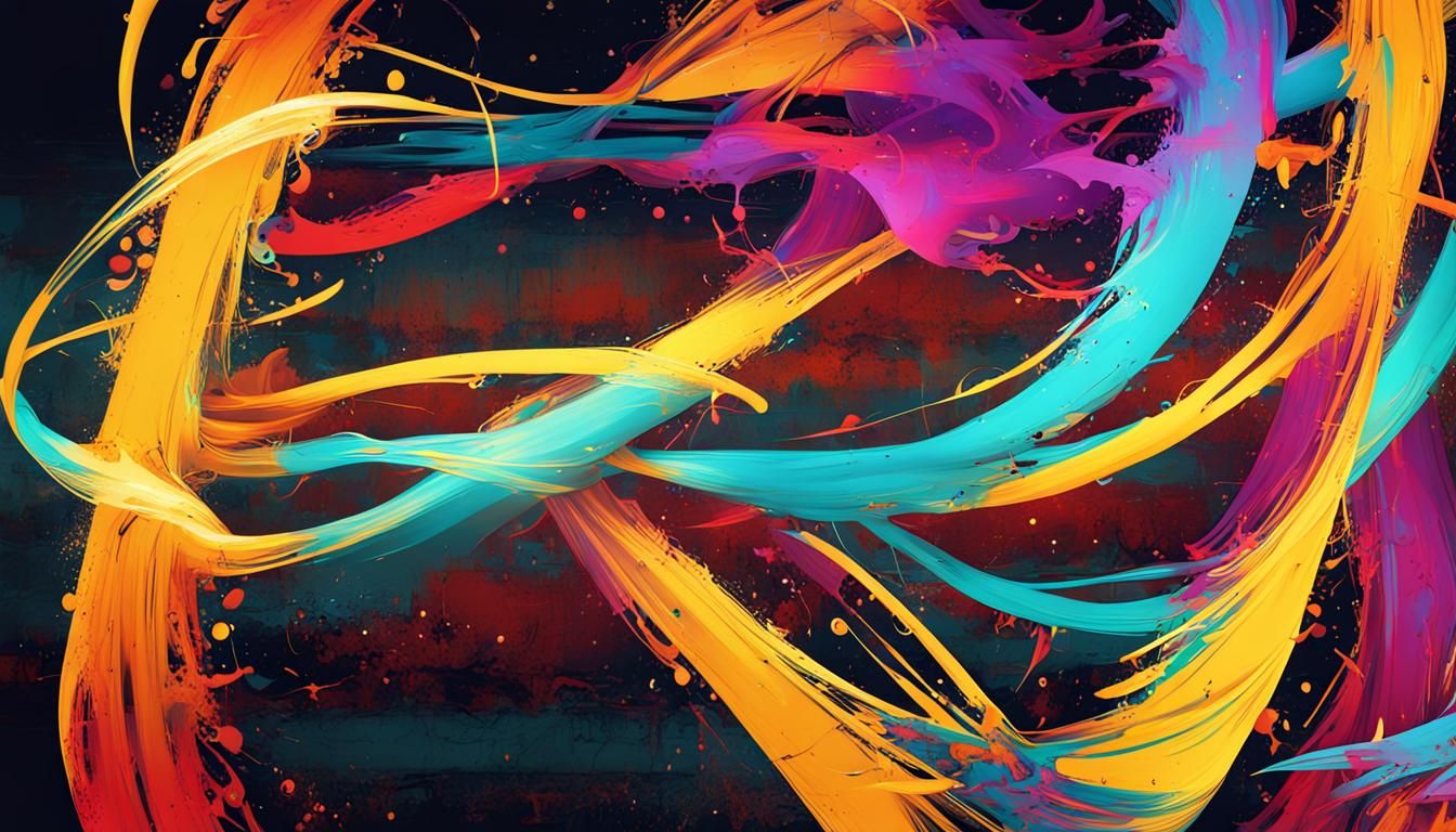 Colorful Weaving in Graffiti Digital Art Style