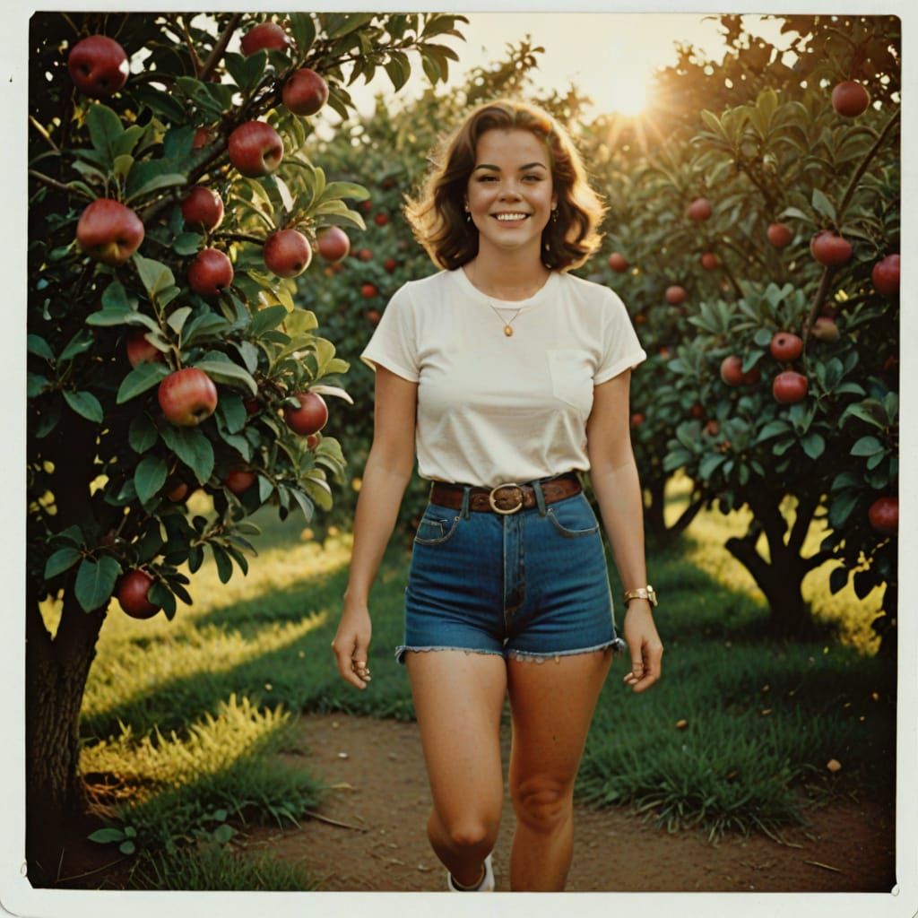 Natalie Wood as a Summer Icon in a Vintage Polaroid
