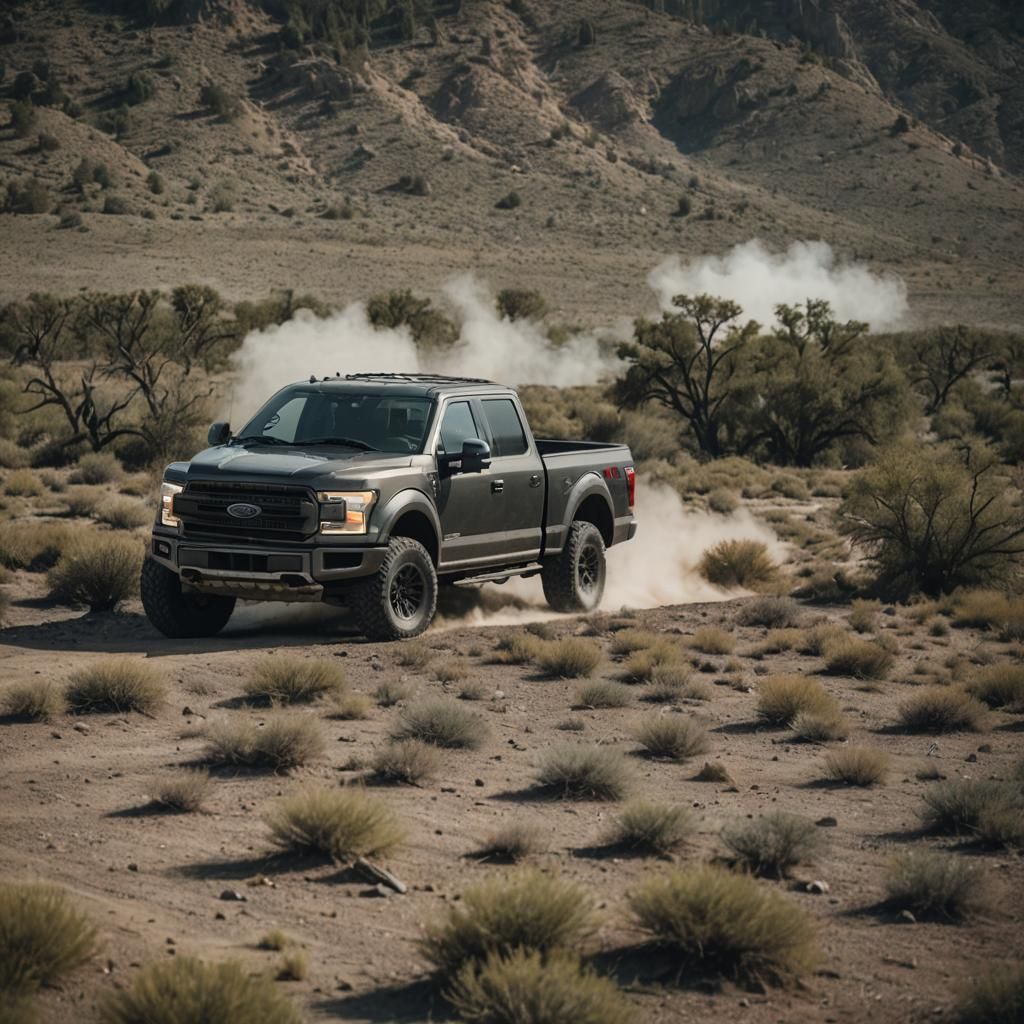 Dramatic Cinematic F250 Ford Truck Film Still