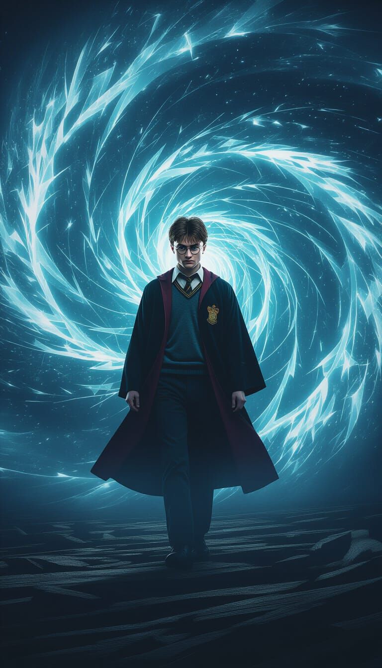 Harry Potter in a Swirling Vortex of Magic