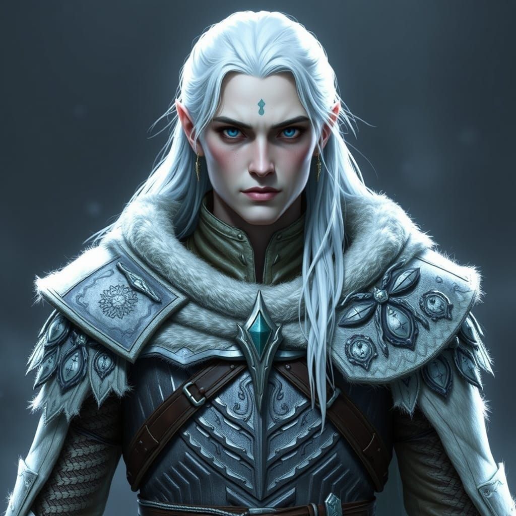 Ethereal Snow Elf Knight in Ancient Falmer Armor