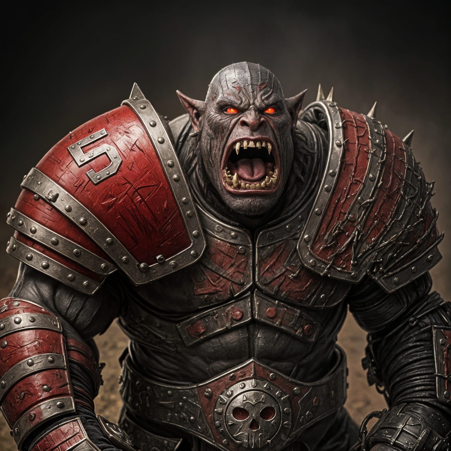 Black Orc Blood Bowl Player in Insane NFL Pads