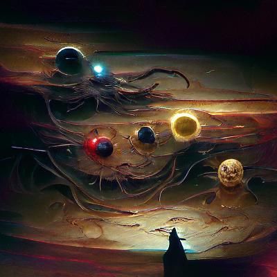 Sinister Solar System in Dark Fantasy Style