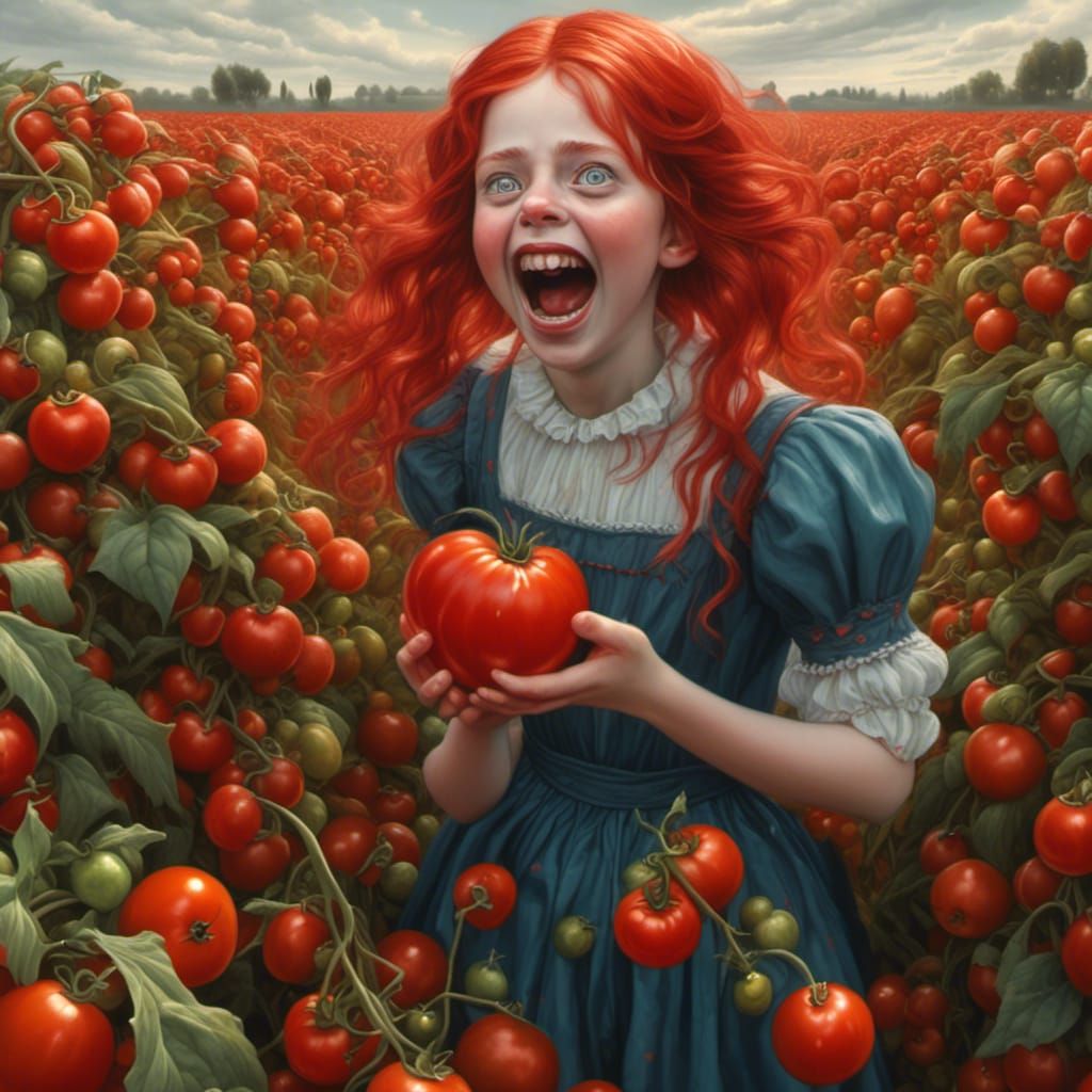Angry tomato girl