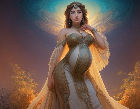 9 month Pregnant Woman.