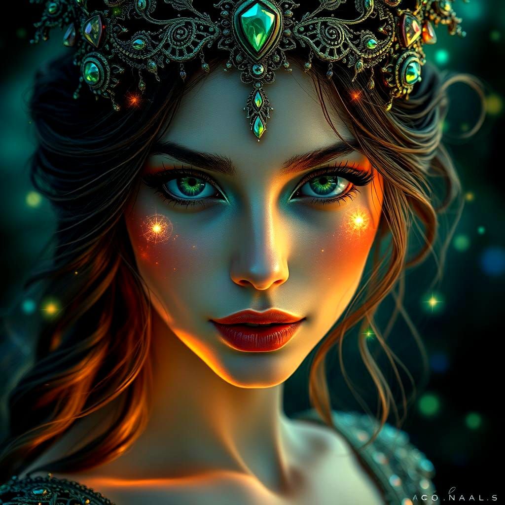 Beautiful summer night enchantress