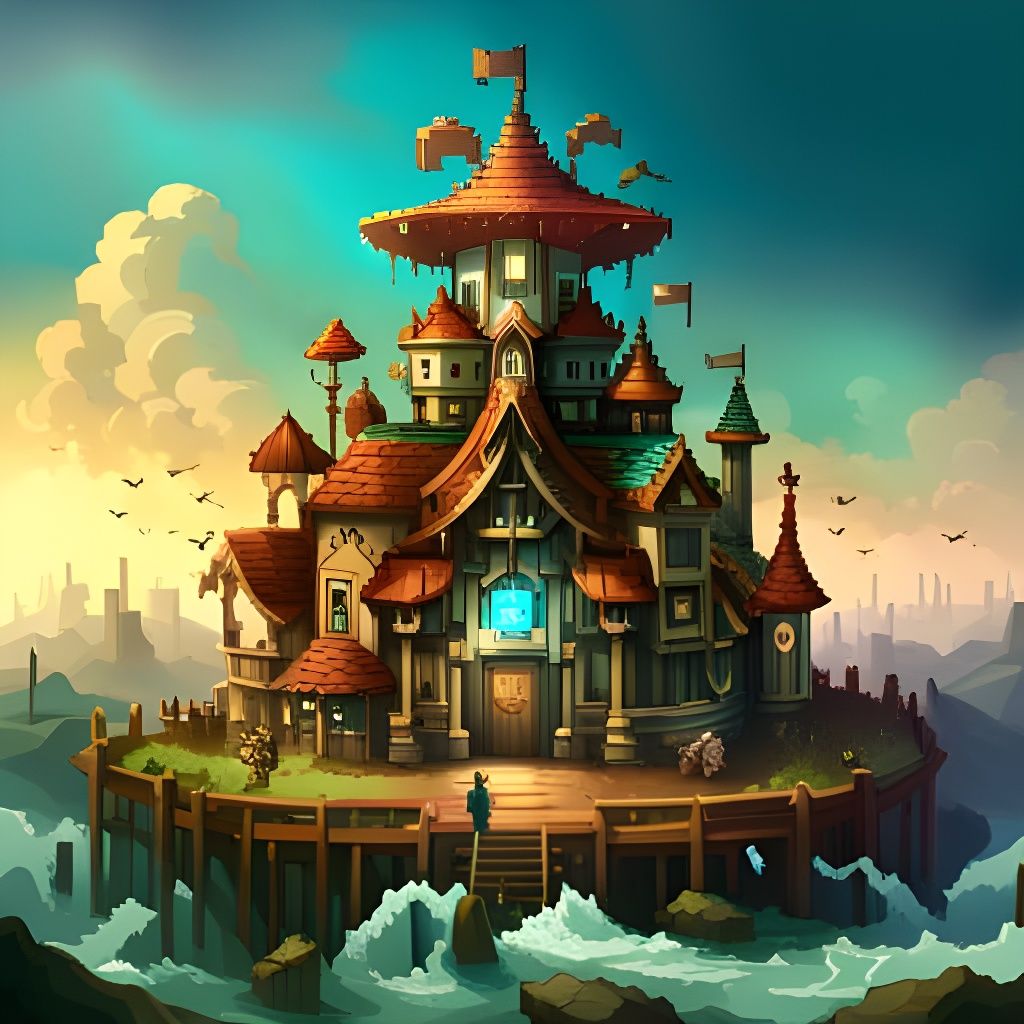 8-Bit Pixel Art Fantasy World