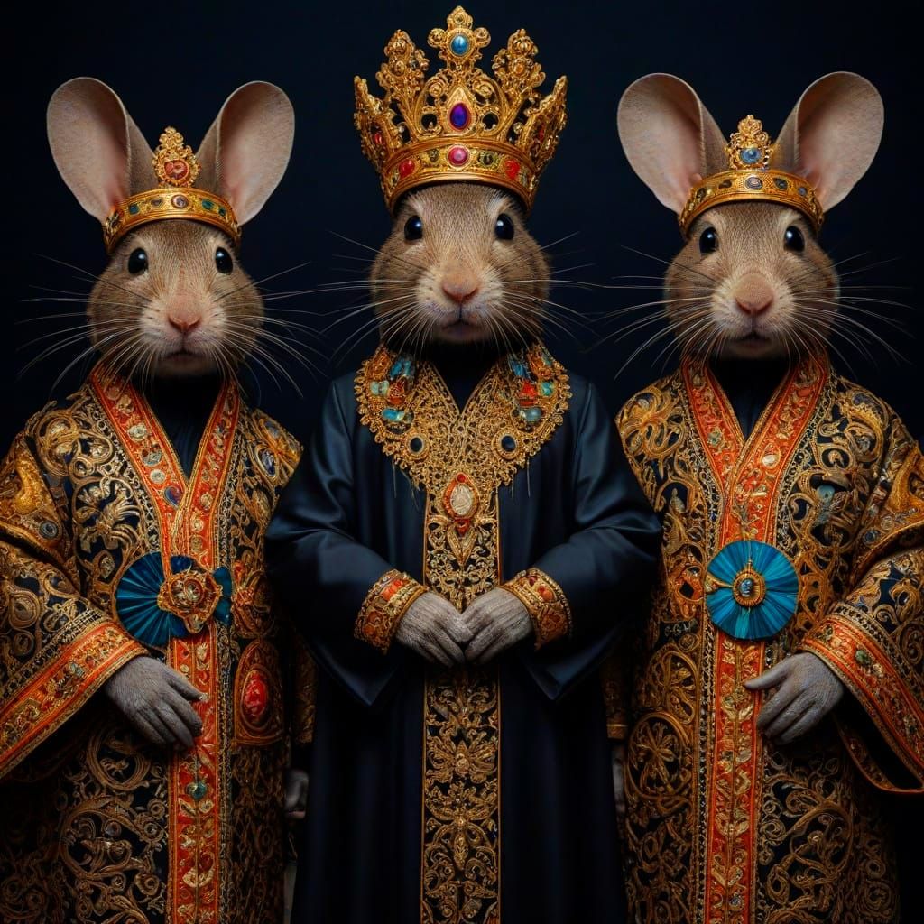 Sanctified Royal Rodents in Divine Opulence