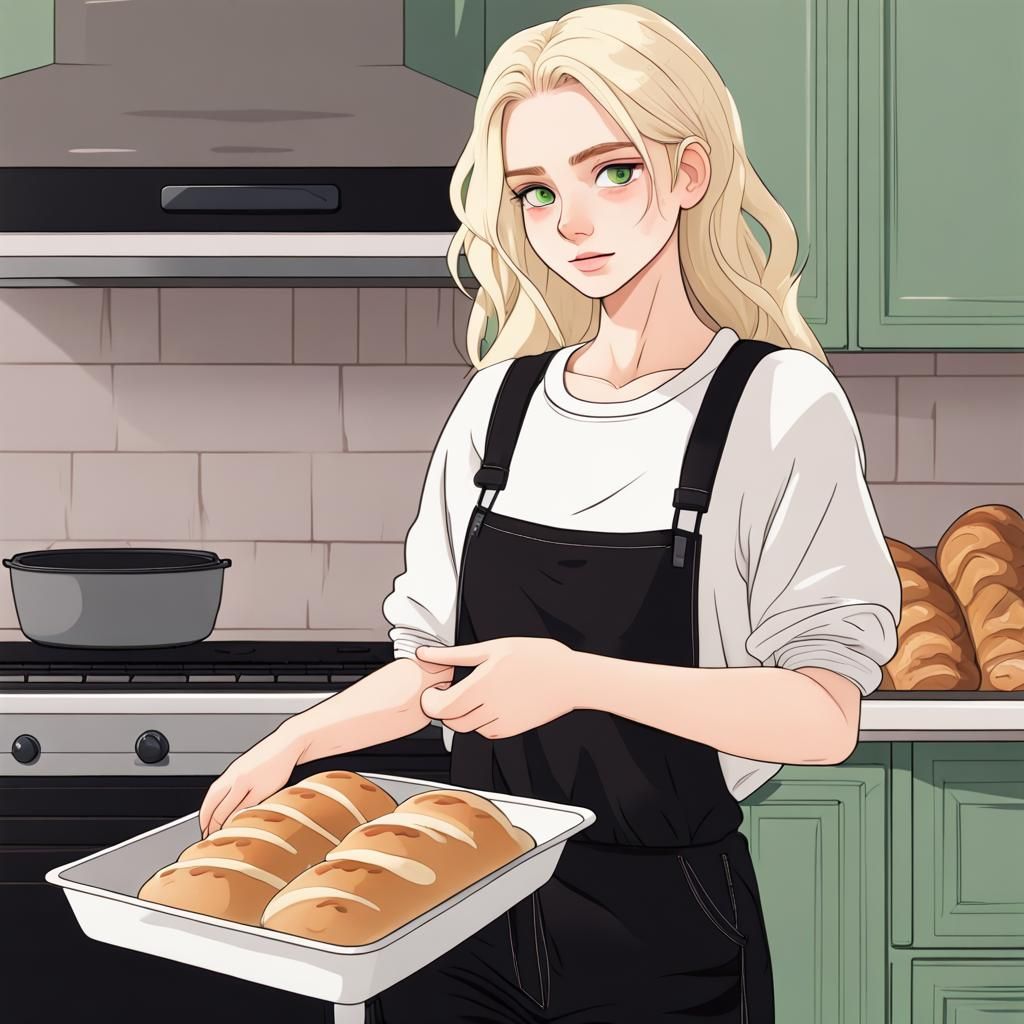 Girl from the Future Baking Bread