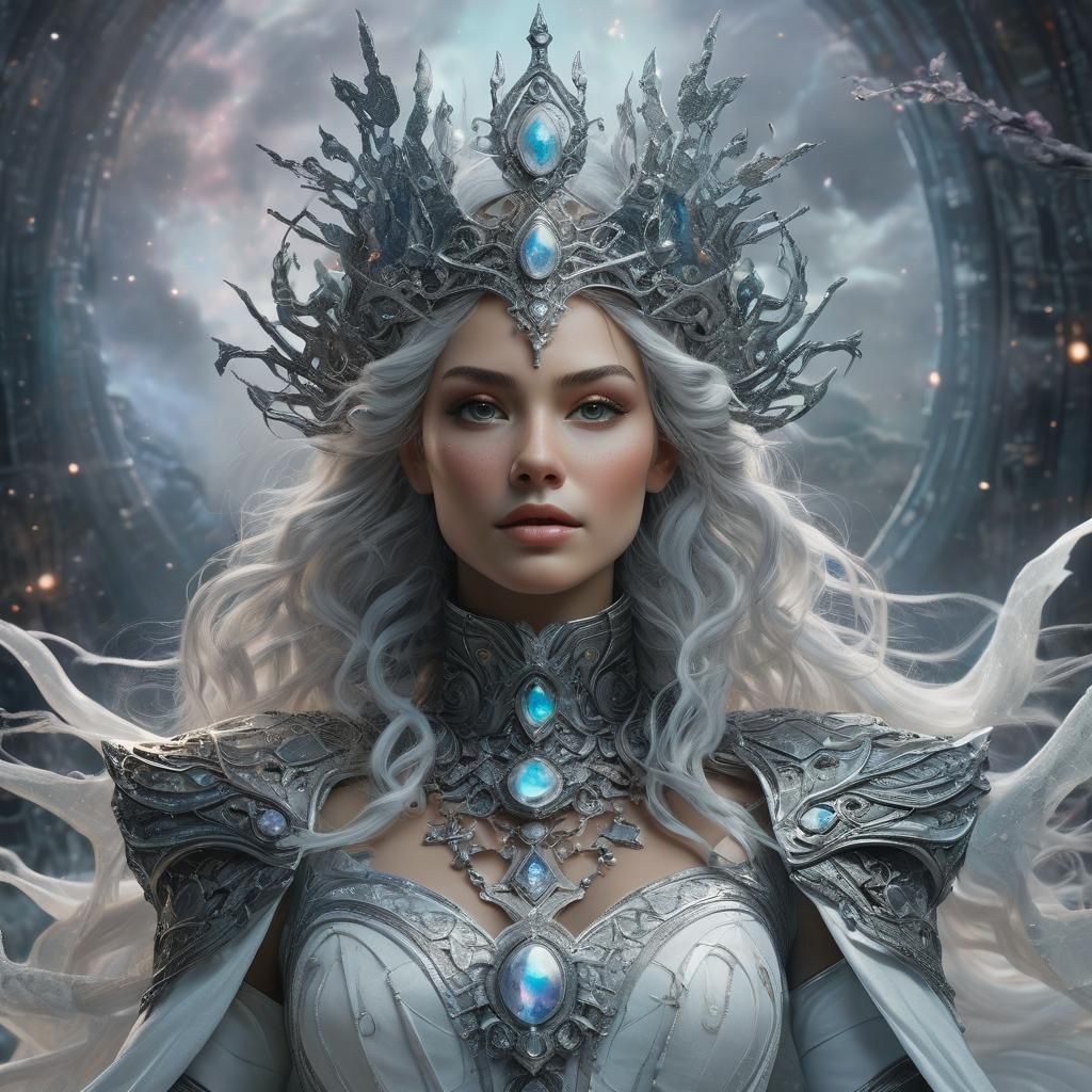 Ethereal Queen in Sci-Fi Fantasy Outer Space