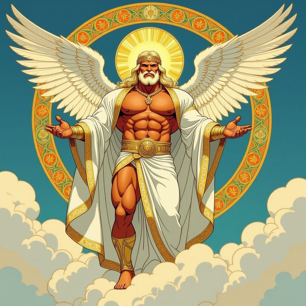 Hulk Hogan as Art Nouveau Angel