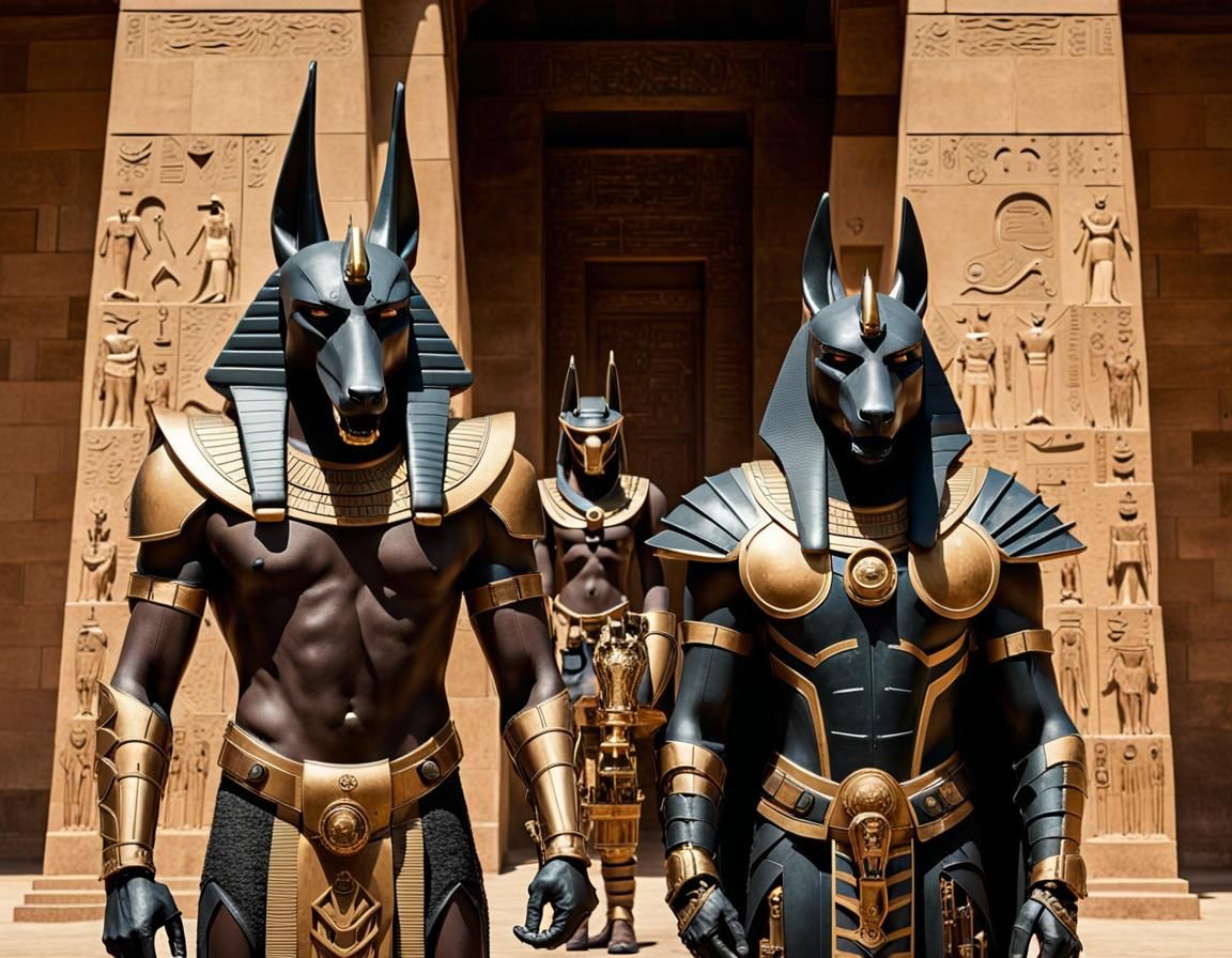 Anubis: Egyptian Gods in Steampunk Cyborg Armor