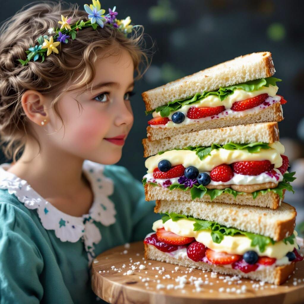 Magical Fairy Sandwiches with Glowing Pudding