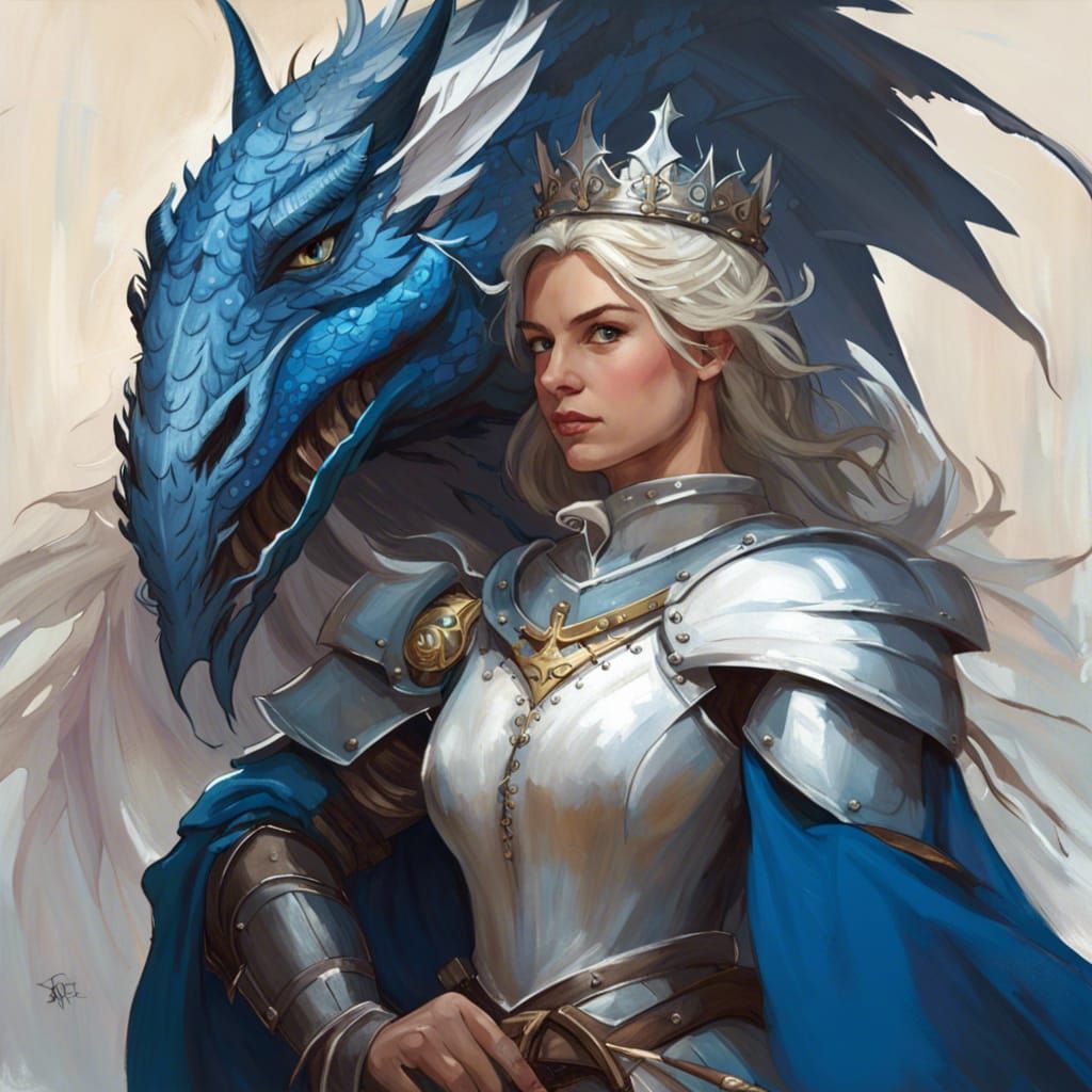 Knight Rescues Princess from Dragon: Pictorial Art