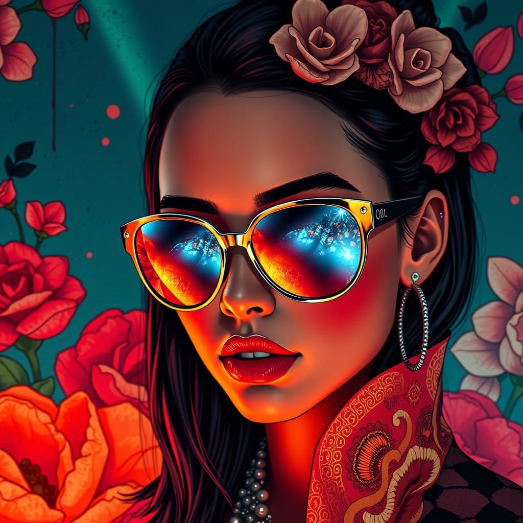 GTA5 Heroine in Neo-Tokyo Dreamscape