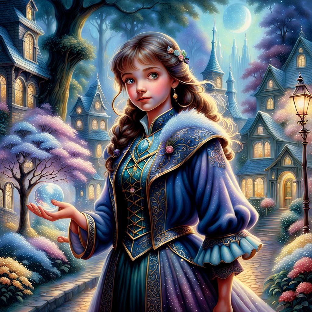 Ethereal Fantasy Scene with Sparkling Details