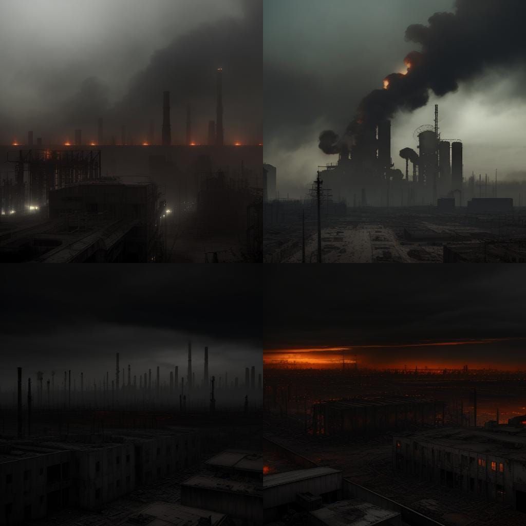 Industrial Apocalypse in a Desolate Landscape