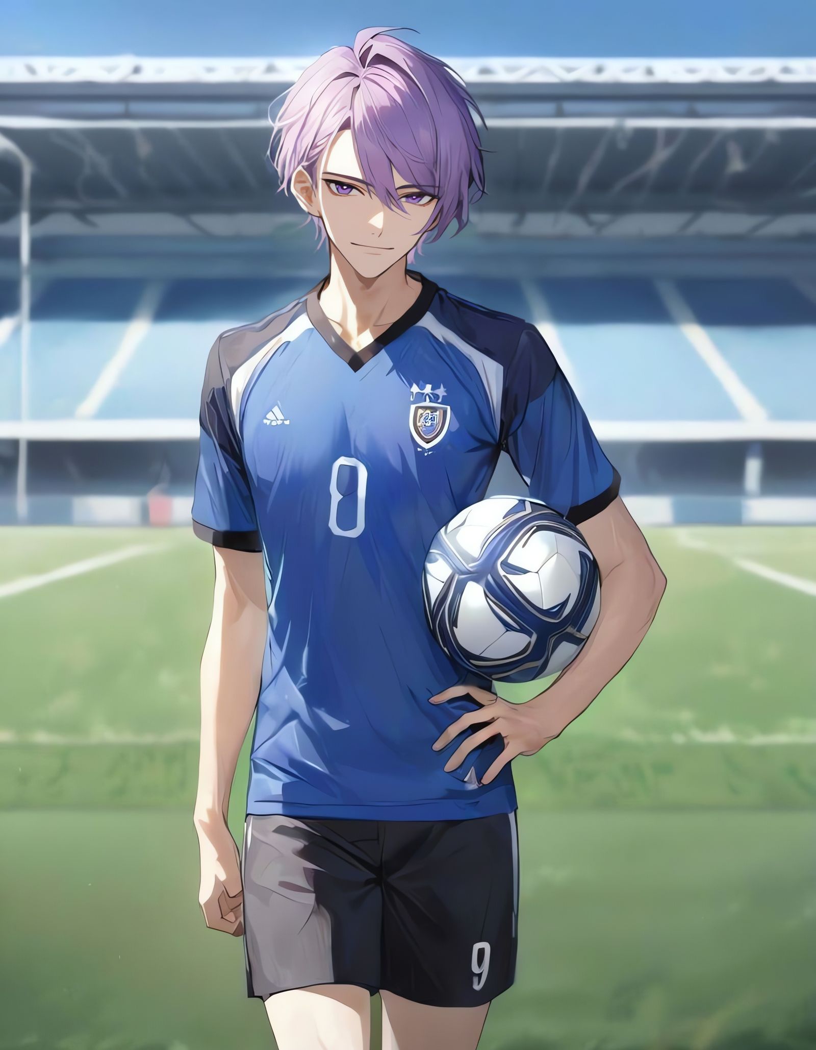 Surreal Bishounen Cowboy Soccer Star Smiles at the Viewer