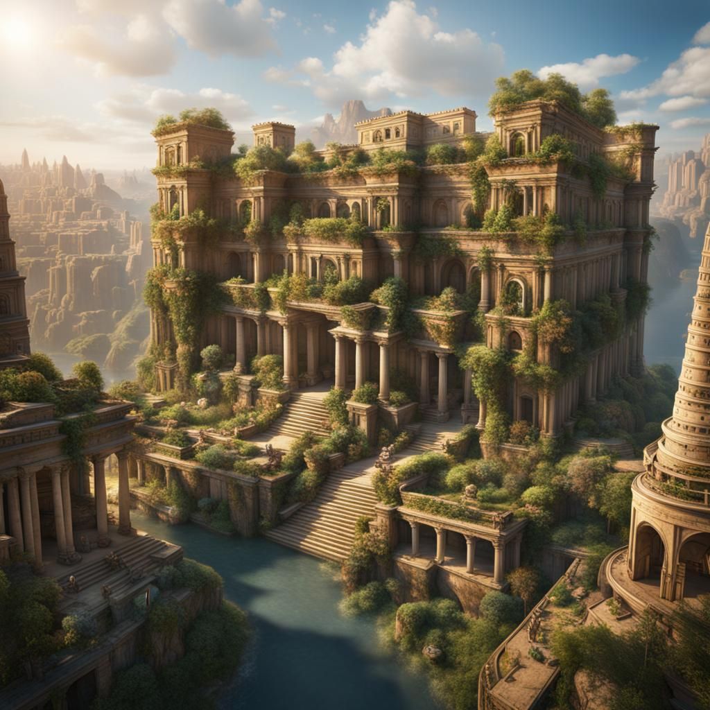 Hanging Gardens of Babylon: Fantasy Concept Art