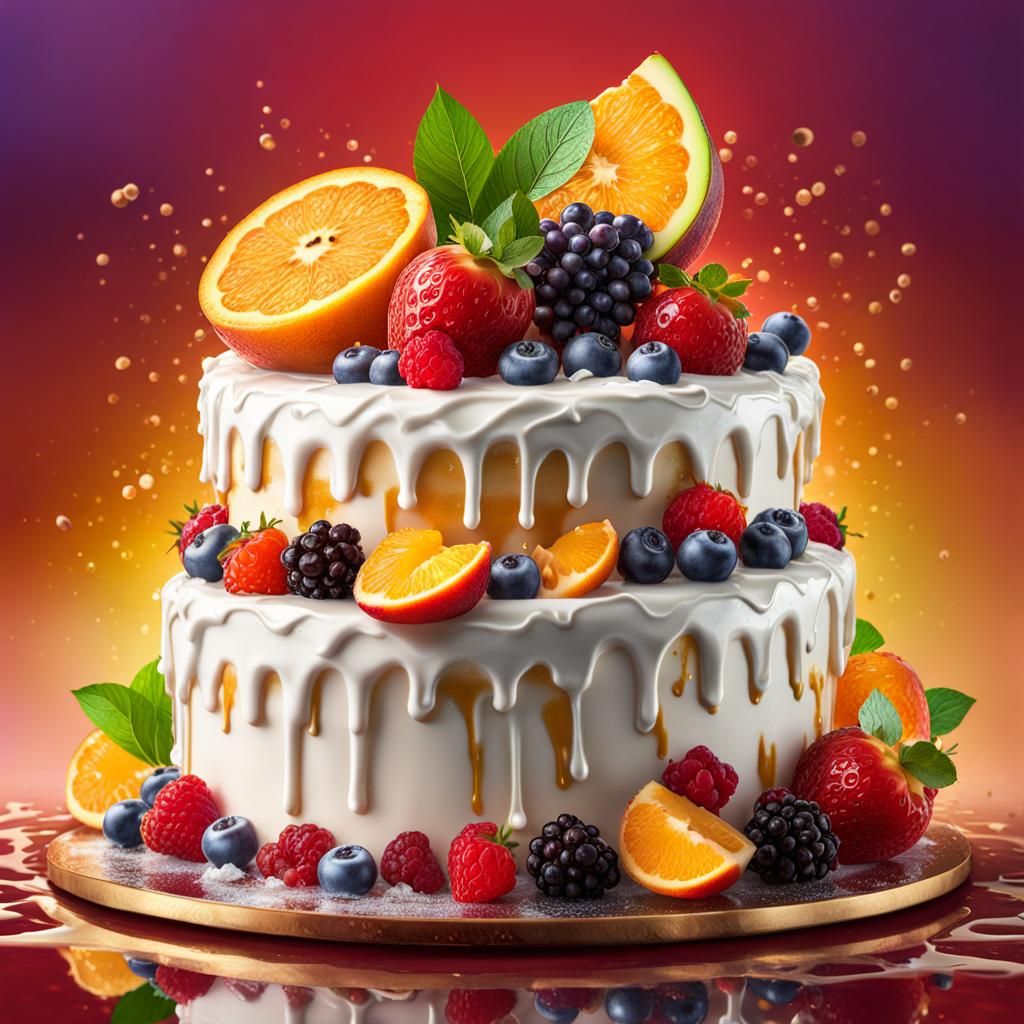 Taj Mahal Cake: Hyperrealistic Summer Fruit Dessert
